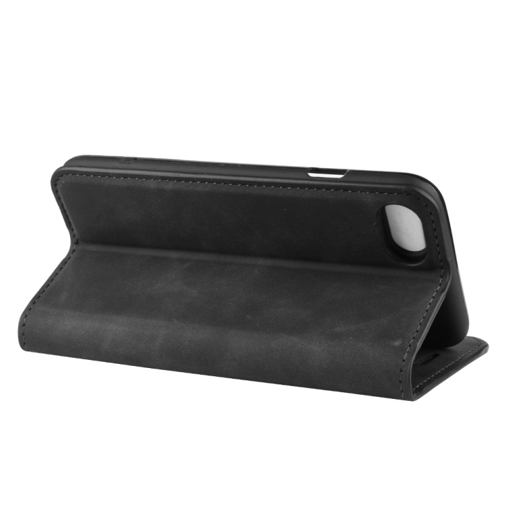 For iPhone SE 2022 / SE 2020 / 8 / 7 Retro-skin Business Magnetic Suction Leather Case with Purse-Bracket-Chuck(Black) For iPhone SE 2022 / SE 2020 / 8 / 7 Retro-skin Business Magnetic Suction Leather Case with Purse-Bracket-Chuck(Black)