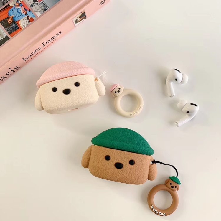 For Apple AirPods Pro Teddy Dog Bluetooth Headphone Protective Case(Off-White) For Apple AirPods Pro Teddy Dog Bluetooth Headphone Protective Case(Off-White)