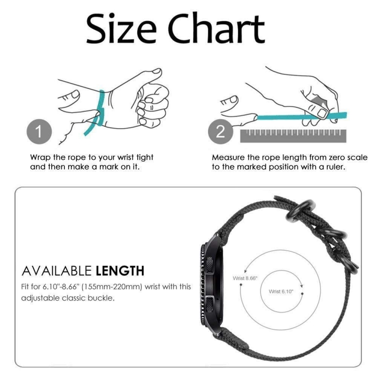 Samsung gear s3 watch band outlet size