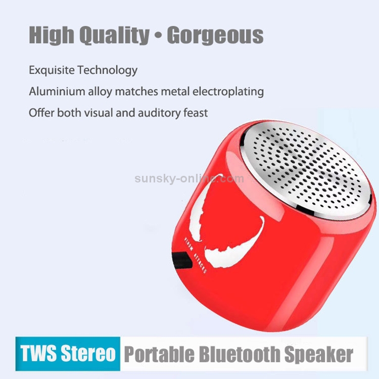 M9 Bluetooth5.0 Subwoofer Portable Speaker Aluminium Alloy Body Music Player(Red) M9 Bluetooth5.0 Subwoofer Portable Speaker Aluminium Alloy Body Music Player(Red)