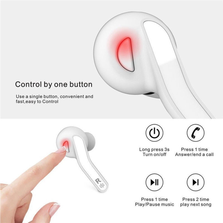 T88 Mini Touch Control Hifi Wireless Bluetooth Earphones TWS Wireless Earbuds with Charger Box(White) T88 Mini Touch Control Hifi Wireless Bluetooth Earphones TWS Wireless Earbuds with Charger Box(White)