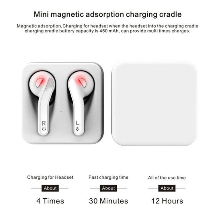 T88 Mini Touch Control Hifi Wireless Bluetooth Earphones TWS Wireless Earbuds with Charger Box(White) T88 Mini Touch Control Hifi Wireless Bluetooth Earphones TWS Wireless Earbuds with Charger Box(White)