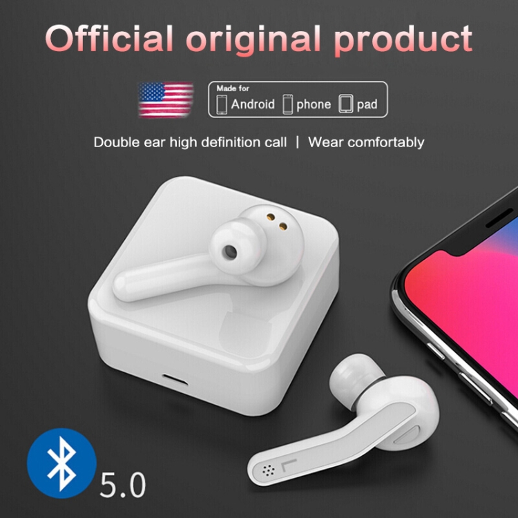 T88 Mini Touch Control Hifi Wireless Bluetooth Earphones TWS Wireless Earbuds with Charger Box(White) T88 Mini Touch Control Hifi Wireless Bluetooth Earphones TWS Wireless Earbuds with Charger Box(White)
