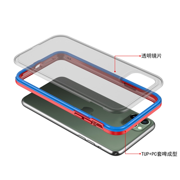 For iPhone 11 TPU+PC Polish Case Drop & Shockproof & Scratch-Resistant(Red+Blue) For iPhone 11 TPU+PC Polish Case Drop & Shockproof & Scratch-Resistant(Red+Blue)