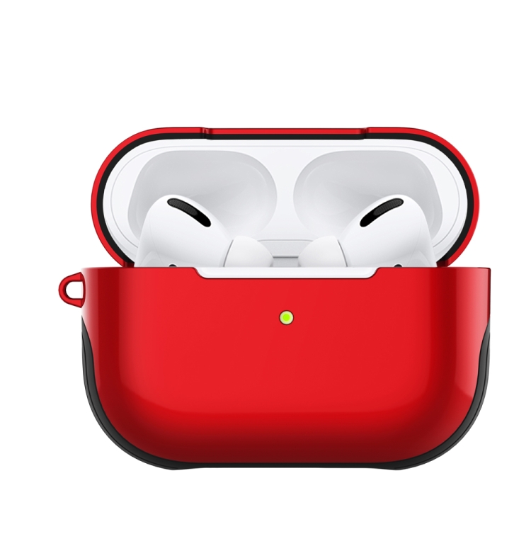 For Apple AirPods Pro Glossy PC Bluetooth Headphone Protective Case(Pink) For Apple AirPods Pro Glossy PC Bluetooth Headphone Protective Case(Pink)