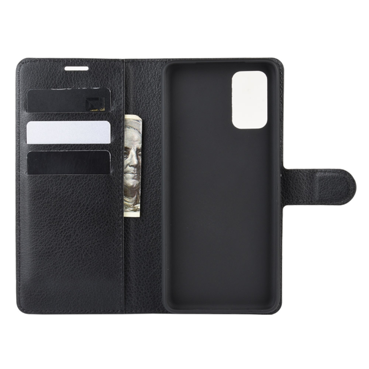 For Galaxy S20 Litchi Texture Horizontal Flip Protective Case with Holder & Card Slots & Wallet(Black) For Galaxy S20 Litchi Texture Horizontal Flip Protective Case with Holder & Card Slots & Wallet(Black)