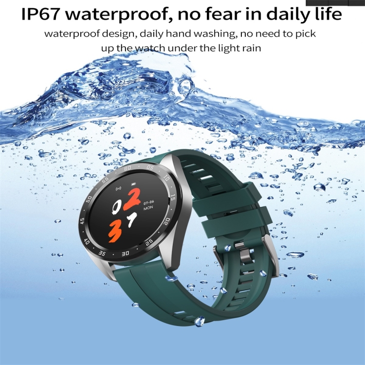 SUNSKY - X10 Reloj inteligente con pantalla a color IPS de 1.3 pulgadas  IP67 a prueba de agua, correa de silicona, recordatorio de llamada de  soporte / monitoreo de frecuencia cardíaca /