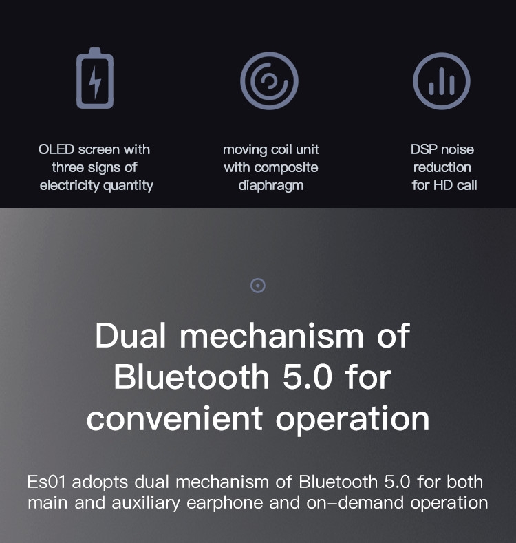 ES02 Bluetooth 5.0+EDR In-ear Stereo Bluetooth Earphone With Digital Display Charging Bin(Patch Version) ES02 Bluetooth 5.0+EDR In-ear Stereo Bluetooth Earphone With Digital Display Charging Bin(Patch Version)