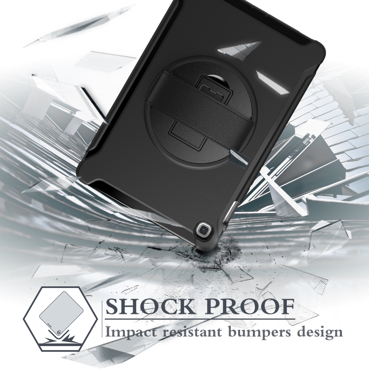 For iPad 10.2 2019 360 Degree Rotation PC + Silicone Protective Case with Holder & Hand-strap(Black) For iPad 10.2 2019 360 Degree Rotation PC + Silicone Protective Case with Holder & Hand-strap(Black)