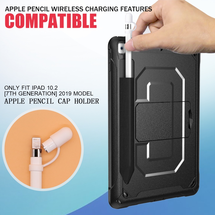For iPad 10.2 2019 360 Degree Rotation PC + Silicone Protective Case with Holder & Hand-strap(Light Blue) For iPad 10.2 2019 360 Degree Rotation PC + Silicone Protective Case with Holder & Hand-strap(Light Blue)
