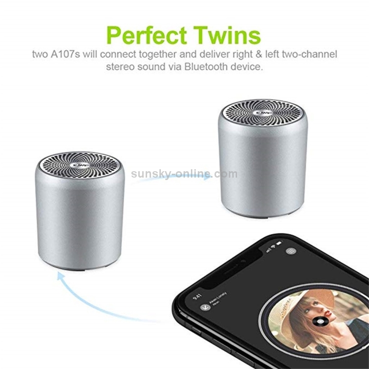 EWA A107 TWS Portable Super Mini Subwoofer Waterproof Bluetooth Speaker ...