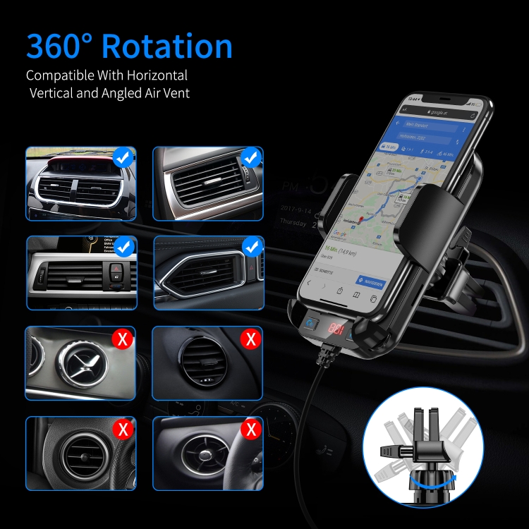 Car Talk Music playback 5.0 Car Bluetooth FM Bracket Car Talk Music playback 5.0 Car Bluetooth FM Bracket
