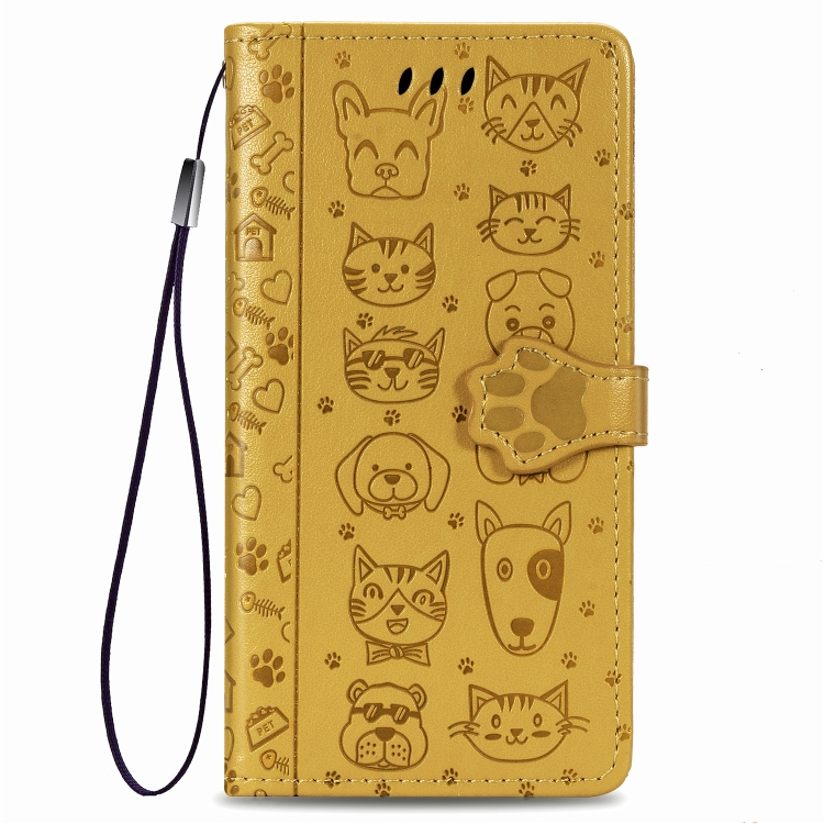 For iPhone 11 Pro Max Cute Cat and Dog Embossed Horizontal Flip PU Leather Case with Holder / Card Slot / Wallet / Lanyard(Yellow) For iPhone 11 Pro Max Cute Cat and Dog Embossed Horizontal Flip PU Leather Case with Holder / Card Slot / Wallet / Lanyard(Yellow)