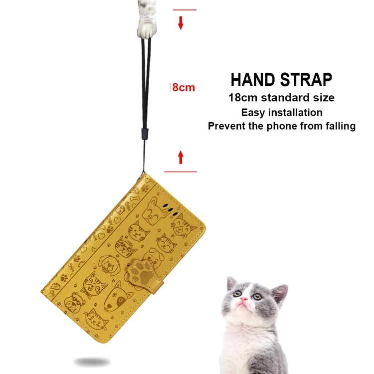For iPhone 11 Pro Max Cute Cat and Dog Embossed Horizontal Flip PU Leather Case with Holder / Card Slot / Wallet / Lanyard(Yellow) For iPhone 11 Pro Max Cute Cat and Dog Embossed Horizontal Flip PU Leather Case with Holder / Card Slot / Wallet / Lanyard(Yellow)
