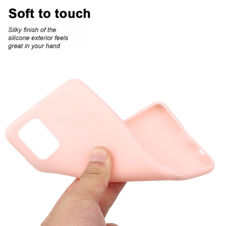 For Galaxy A71 Frosted Candy-Colored Ultra-thin TPU Phone Case(Pink) For Galaxy A71 Frosted Candy-Colored Ultra-thin TPU Phone Case(Pink)