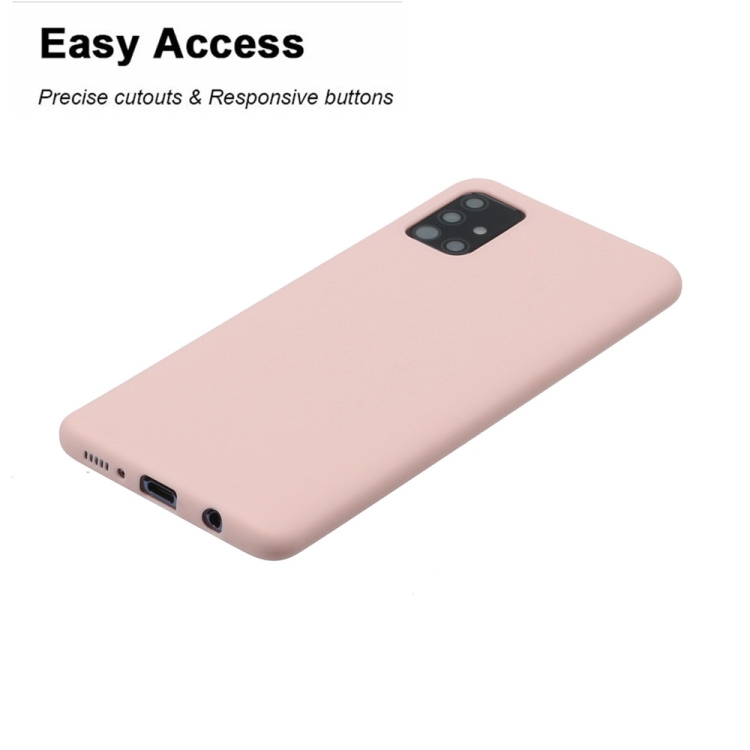 For Galaxy A71 Frosted Candy-Colored Ultra-thin TPU Phone Case(Pink) For Galaxy A71 Frosted Candy-Colored Ultra-thin TPU Phone Case(Pink)