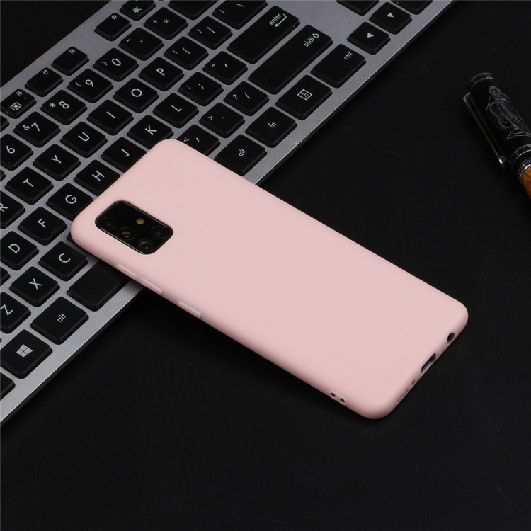 For Galaxy A71 Frosted Candy-Colored Ultra-thin TPU Phone Case(Pink) For Galaxy A71 Frosted Candy-Colored Ultra-thin TPU Phone Case(Pink)