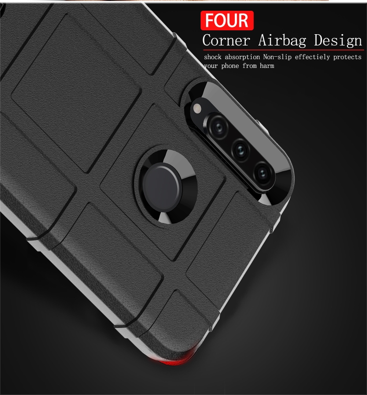 Dedux Cover Huawei Y6s Tough Armor Series - Custodia Robusta Con Pannello PC E Paraurti TPU, Supporto Integrato, Nero - 2