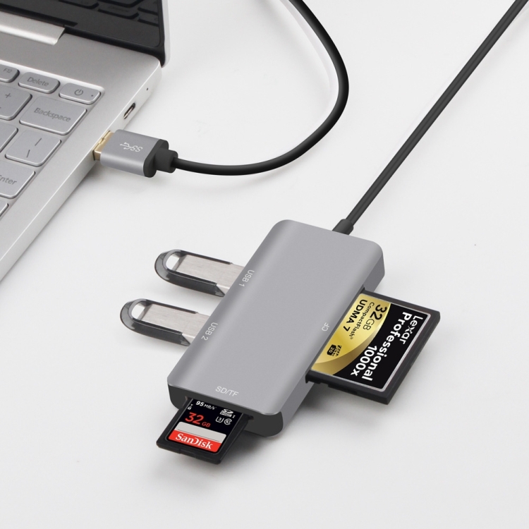 Onten 8107 USB3.0 HUB with CF SD TF Card Reader - 4