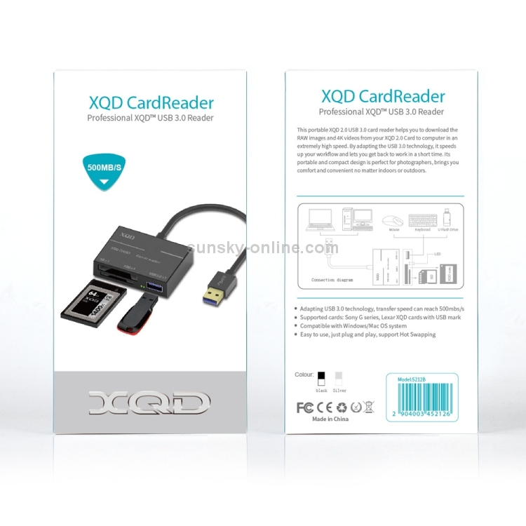 Onten 5212B USB3.0 To XQD + SD Card High-Speed Card Reader - 4