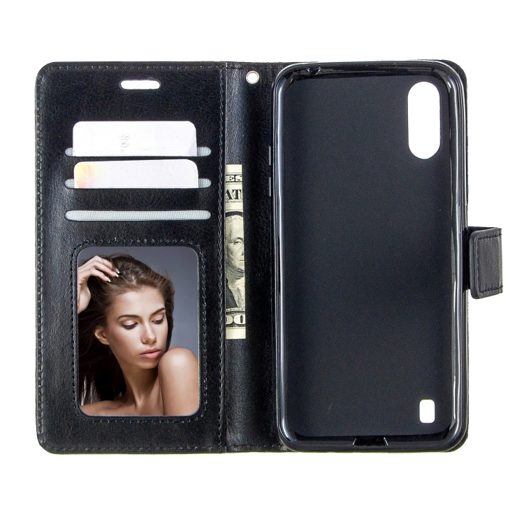 For Galaxy A01 Crazy Horse Texture Horizontal Flip Leather Case with Holder & Card Slots & Wallet & Photo Frame(black) For Galaxy A01 Crazy Horse Texture Horizontal Flip Leather Case with Holder & Card Slots & Wallet & Photo Frame(black)