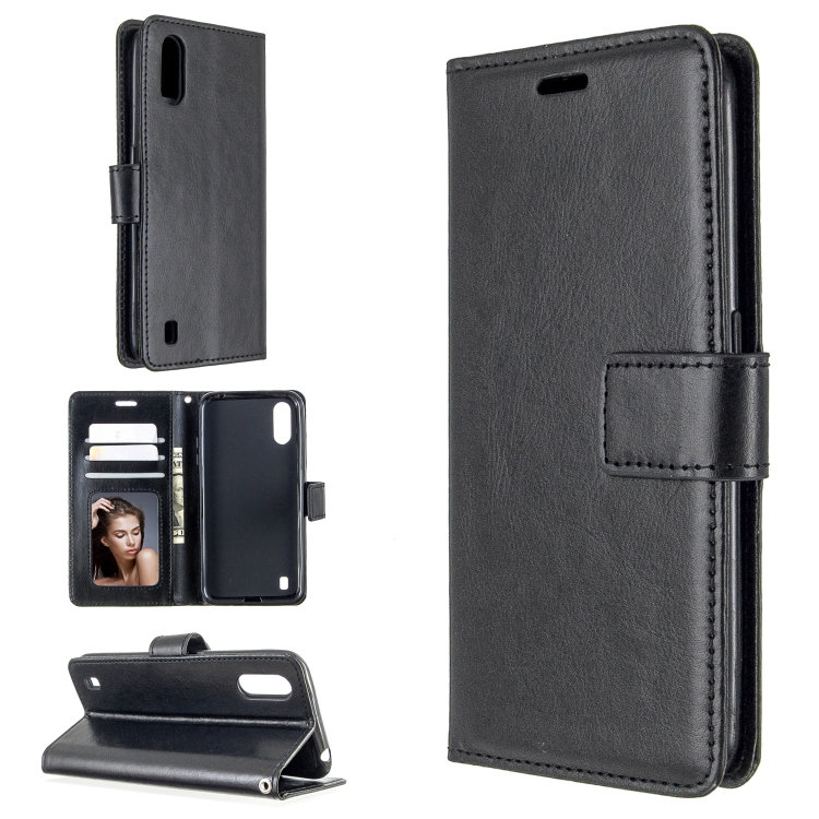 For Galaxy A01 Crazy Horse Texture Horizontal Flip Leather Case with Holder & Card Slots & Wallet & Photo Frame(black) For Galaxy A01 Crazy Horse Texture Horizontal Flip Leather Case with Holder & Card Slots & Wallet & Photo Frame(black)