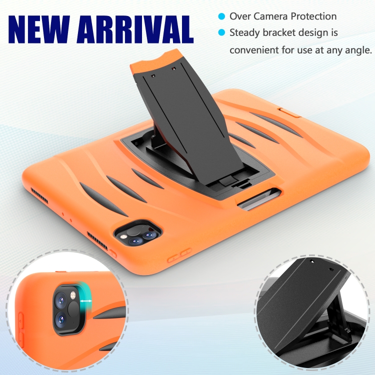 For iPad Pro 11 inch (2020) 3-Layer Plastic + Rubber Armor Defender Protection ShockProof Heavy Duty Rugged Protective Tablet Case with Holder & Pen Slot(Orange) For iPad Pro 11 inch (2020) 3-Layer Plastic + Rubber Armor Defender Protection ShockProof Heavy Duty Rugged Protective Tablet Case with Holder & Pen Slot(Orange)