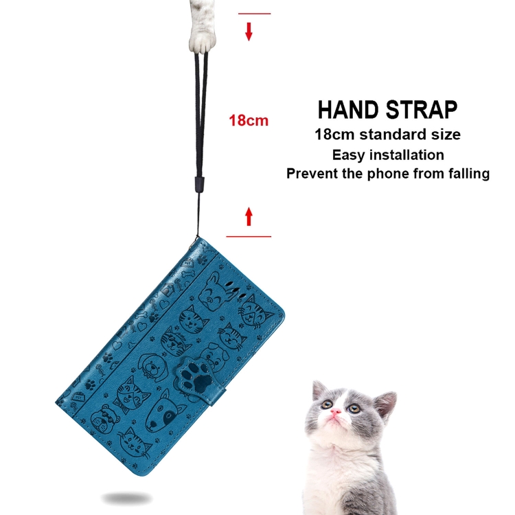 For iPhone SE 2022 / SE 2020 Cute Cat and Dog Embossed Horizontal Flip Leather Case with Bracket / Card Slot / Wallet / Lanyard(Blue) For iPhone SE 2022 / SE 2020 Cute Cat and Dog Embossed Horizontal Flip Leather Case with Bracket / Card Slot / Wallet / Lanyard(Blue)