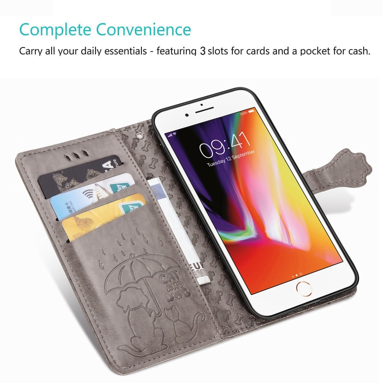 For iPhone SE 2022 / SE 2020 Cute Cat and Dog Embossed Horizontal Flip Leather Case with Bracket / Card Slot / Wallet / Lanyard(Blue) For iPhone SE 2022 / SE 2020 Cute Cat and Dog Embossed Horizontal Flip Leather Case with Bracket / Card Slot / Wallet / Lanyard(Blue)