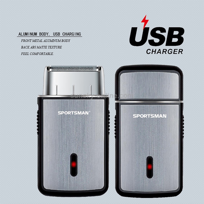 Multifunctional Usb Mini Shaver SPORTSMAN Multi-function Mini Shaver USB Rechargeable Razor(Silver)