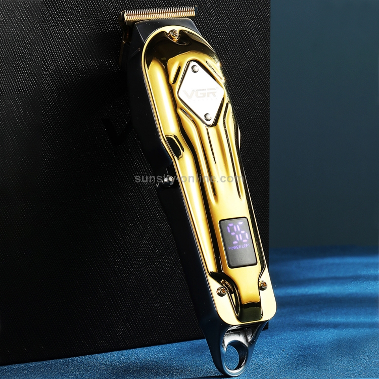 VGR V-261 8W USB Metal Professional Hair Clipper with LED Digital Display (Silver) - B6