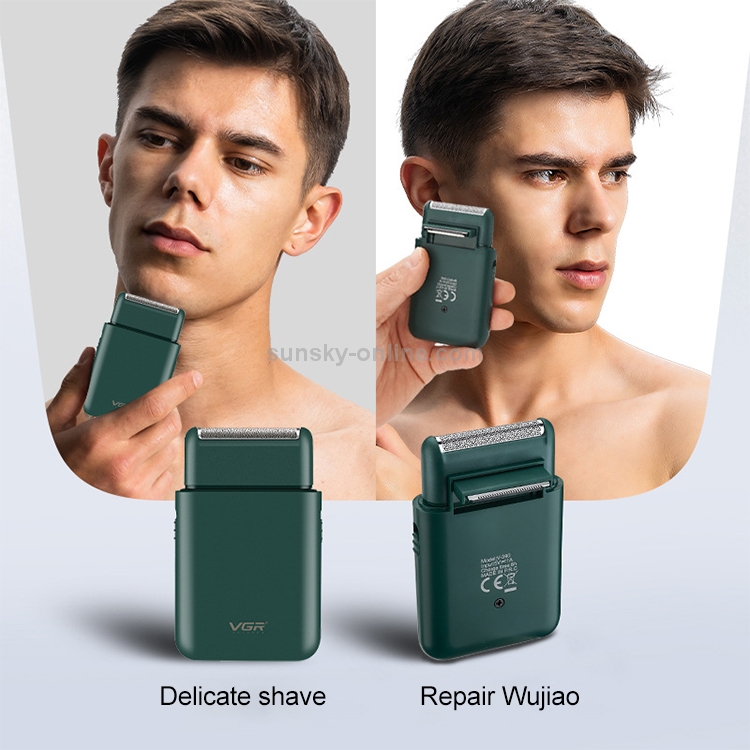 VGR V-390 5W USB Portable Reciprocating Electric Shaver (Black) - B11
