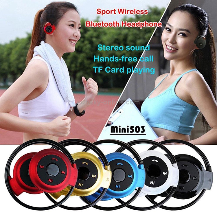 SUNSKY - mini-503 MP3 Player Bluetooth Earphone, Support FM Radio \u0026 32GB TF  Card