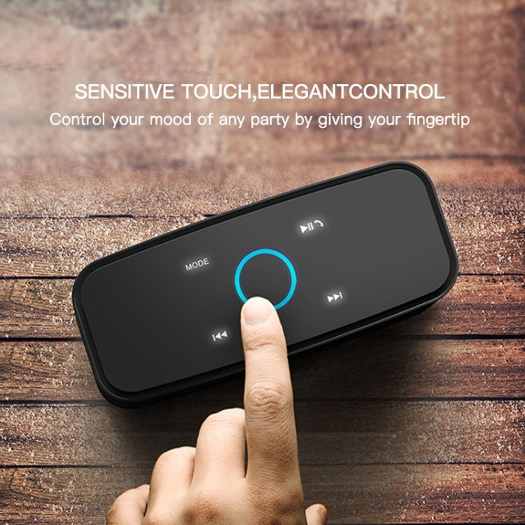 DOSSTouch Control Bluetooth Speaker 2x6W Portable Wireless Speakers Stereo Sound Box with Bass and Built-in Mic(Blue) DOSSTouch Control Bluetooth Speaker 2x6W Portable Wireless Speakers Stereo Sound Box with Bass and Built-in Mic(Blue)