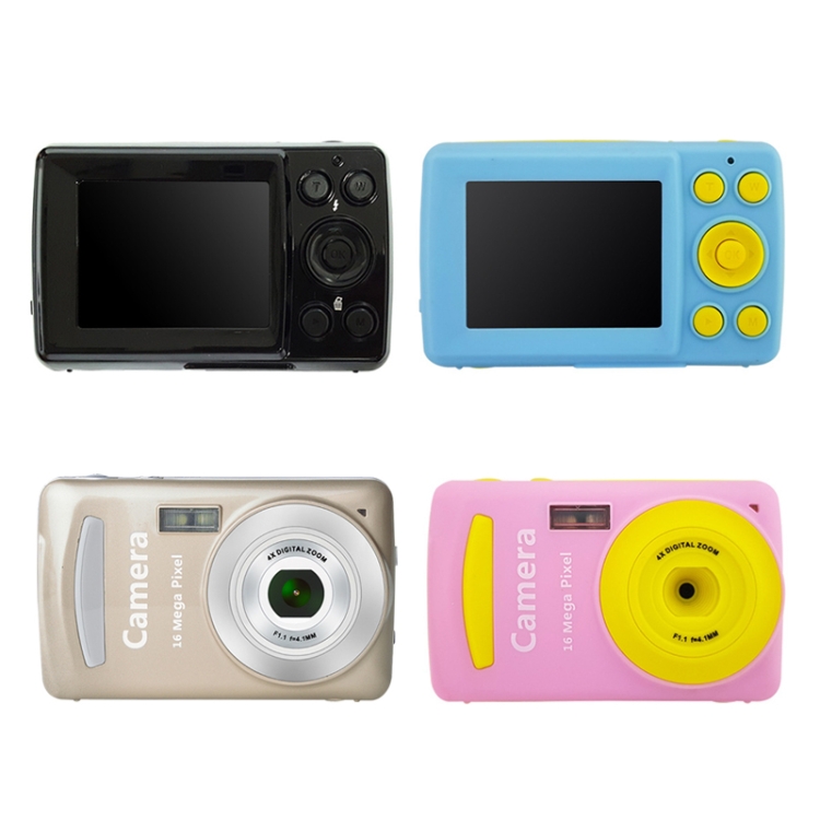 2.4 pulgadas 16MP 720P Mini LSR Cam Cámara digital para niños Bebé Cute Cartoon Multifunción Toy Camera Niños Cumpleaños (Gold) - 4