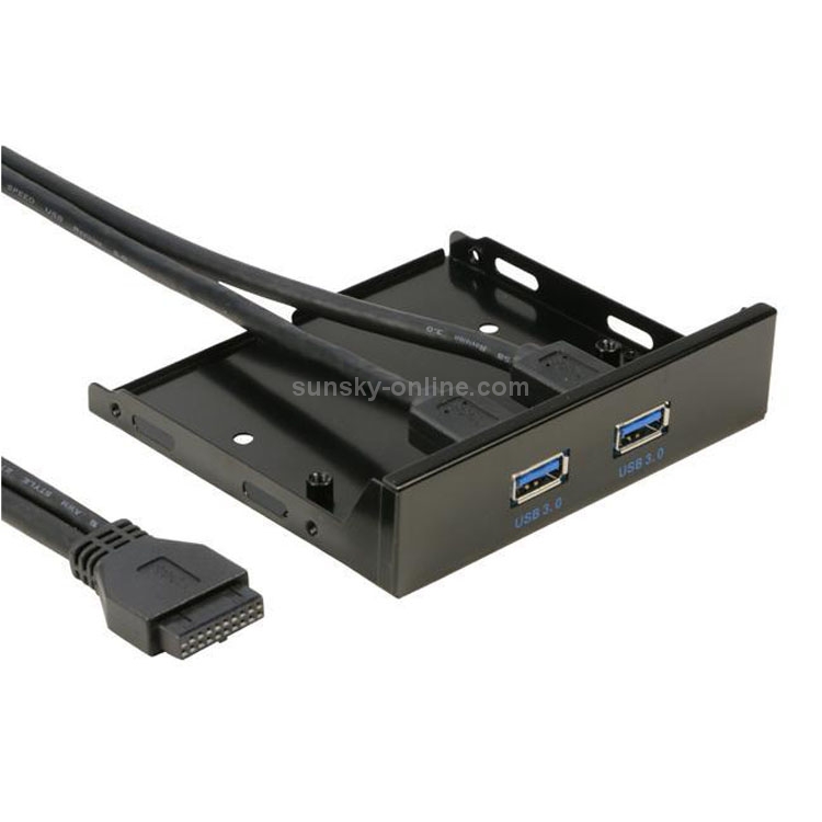 2Port USB 3.0 3.5 inch Front Panel Data Hub for PC
