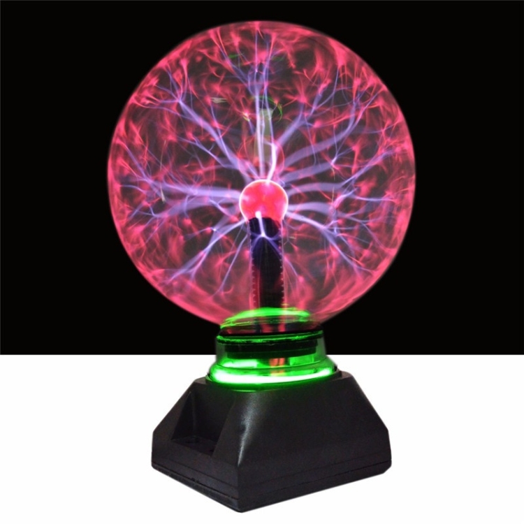 Lumière boule de plasma noir magique 4 pouces sphère de cristal magique  lampe de table en verre électrique décor de fête