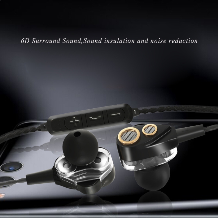 Four Speakers 6D Surround Sound Bluetooth Earphones for Mobile Phone, with TF Card Slot(Black) Four Speakers 6D Surround Sound Bluetooth Earphones for Mobile Phone, with TF Card Slot(Black)