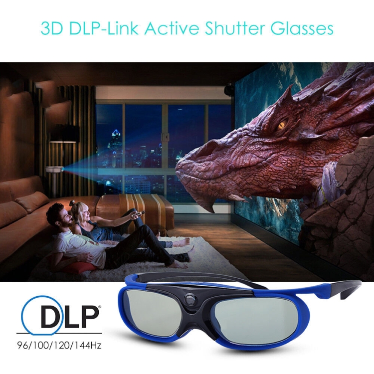 Gafas 3D recargables con obturador activo compatible con 96 HZ / 120 HZ / 144 HZ para XGIMI Z4X Z5 H1 JmGo G1 G3 X1 BenQ Acer y proyector DLP LINK - 9