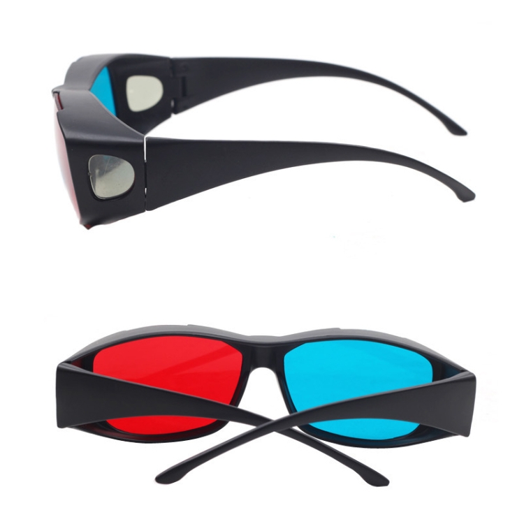 Gafas 3D azules rojas Gafas de visión 3D enmarcadas anaglifo para juegos Película estéreo Gafas dimensionales Gafas de plástico - 3