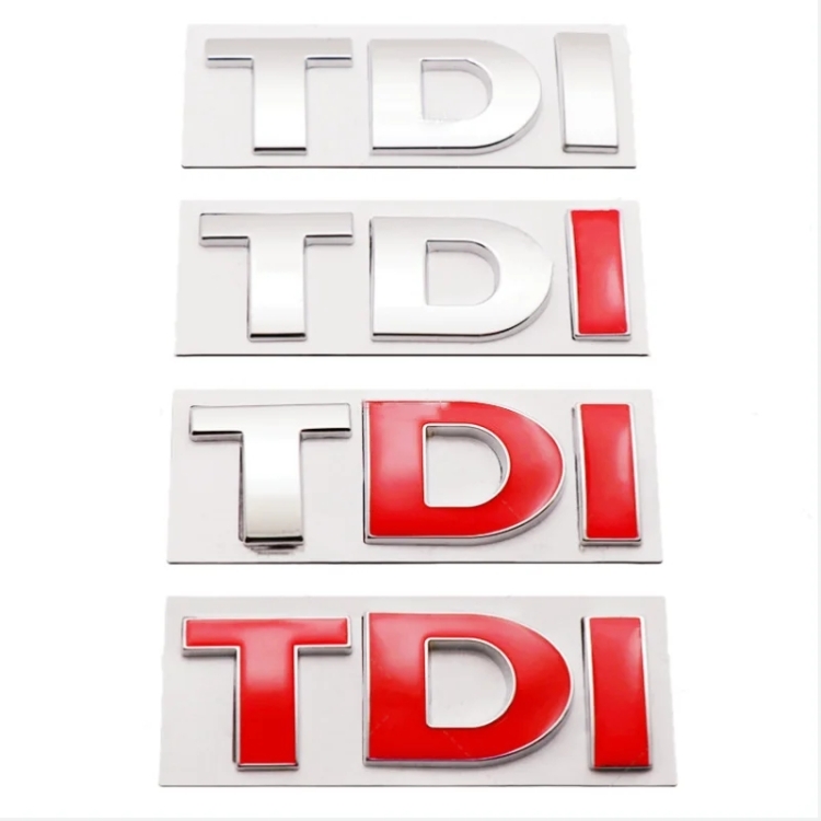 DIY TDI 3D Badge Emblem Decal Car Sticker, Random Color Delivery