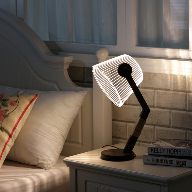 Bedroom Bedside Creative 3d Night Light, Acrylic Table Lamp Uk