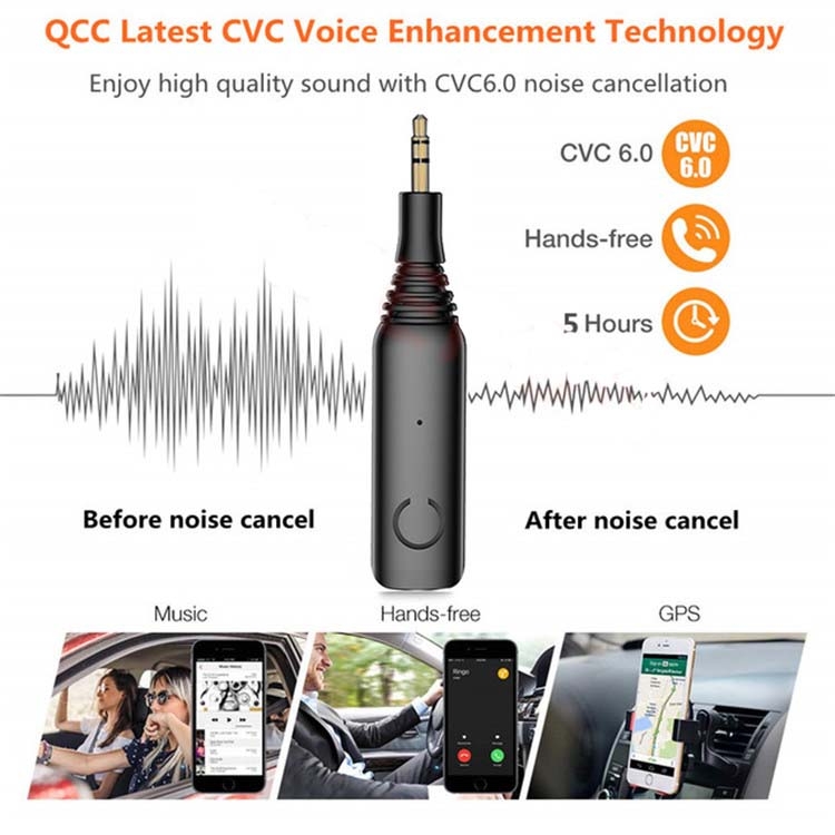 2 in 1 Car Hands-free Bluetooth Adapter 5.0 Bluetooth Receiver One To Two, Supports APTX / APTX LL 2 in 1 Car Hands-free Bluetooth Adapter 5.0 Bluetooth Receiver One To Two, Supports APTX / APTX LL