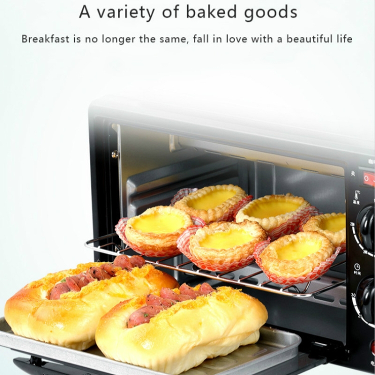 Máquina de desayuno eléctrica 3 en 1 Cafetera multifunción + Sartén + Mini horno  Horno de pizza para pan doméstico (Rojo)