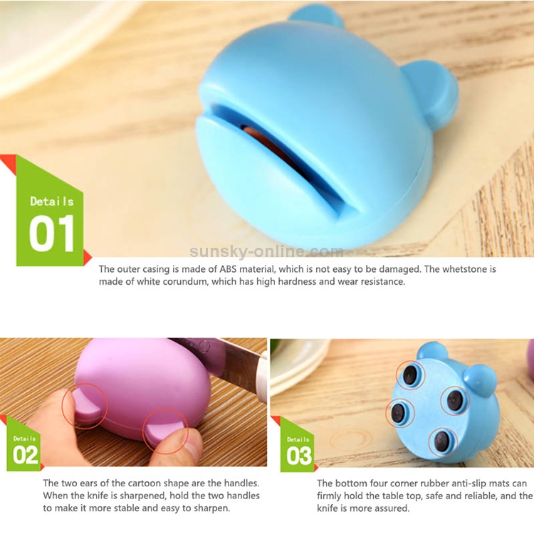 Multifunction Cartoon Design Knife Sharpener(Green)