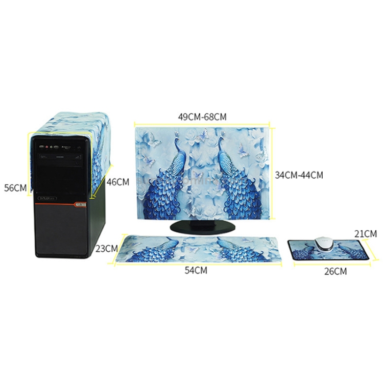 3 in 1 Simple Desktop Computer PC Dust Cover, Size: 23-24 inch ...