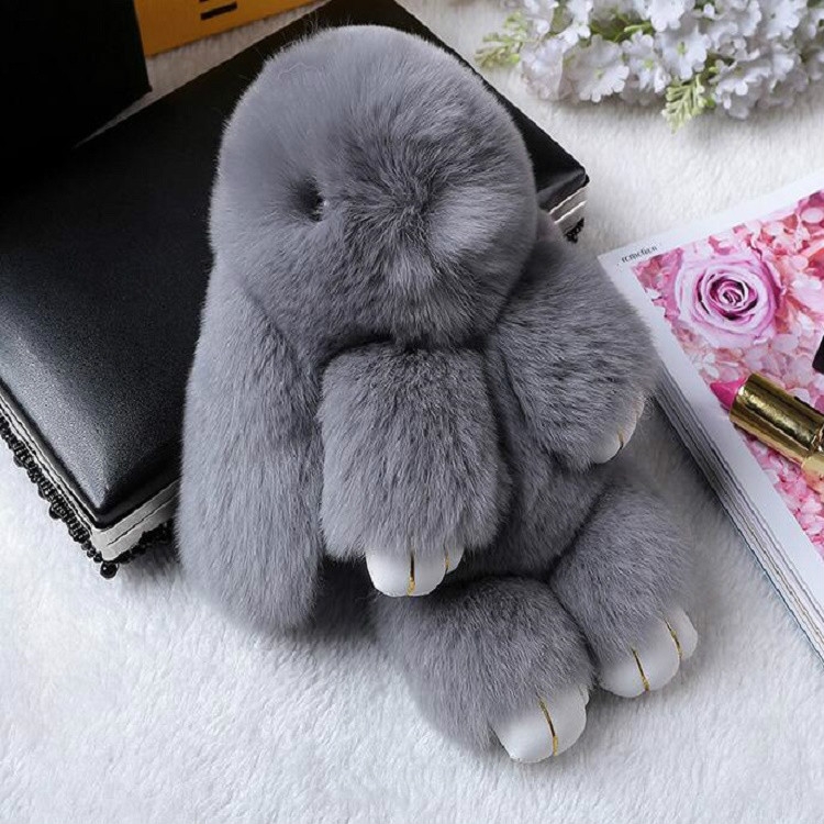 15cm Mini Rabbit Plush Keychain Soft Stuffed Bunny Car Keyring Plush Toys 