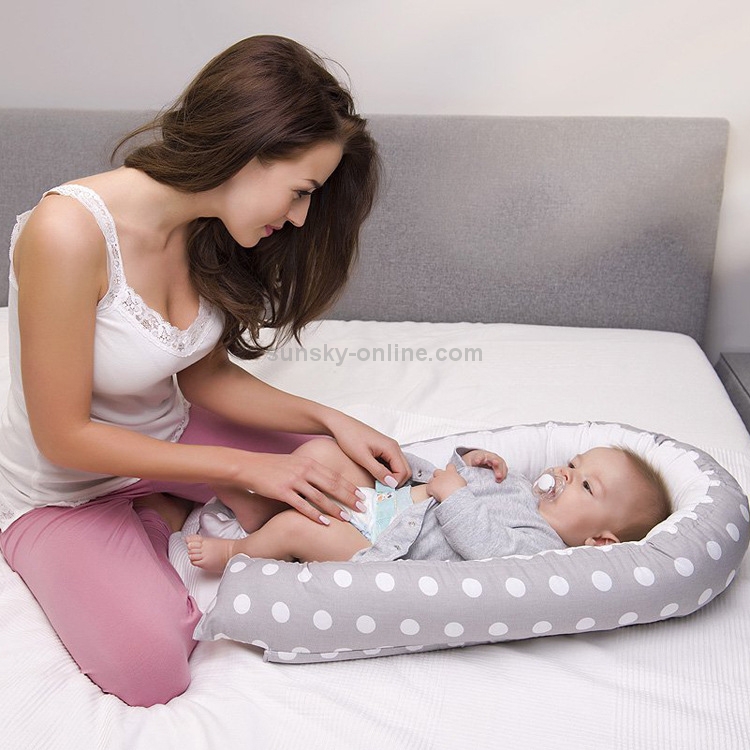 80 * 50cm Babybett Neugeborene Pflege Bionic Bett Krippe Kinderbett Baby  Schlafen Artefakt Bett Reise Bett Stoßstange (BY-2050)