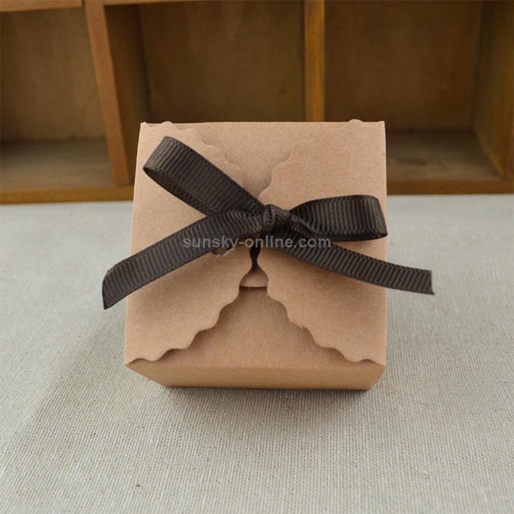 Caja de papel Kraft - 2pcs marrón Kraft cajas papel caja regalo