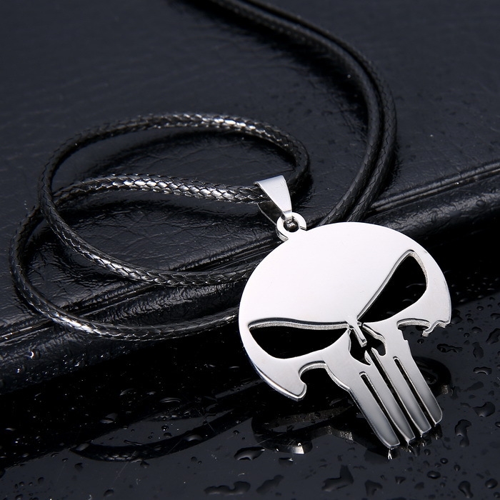 Punishment Skull Dark Knight Stainless Steel Necklace